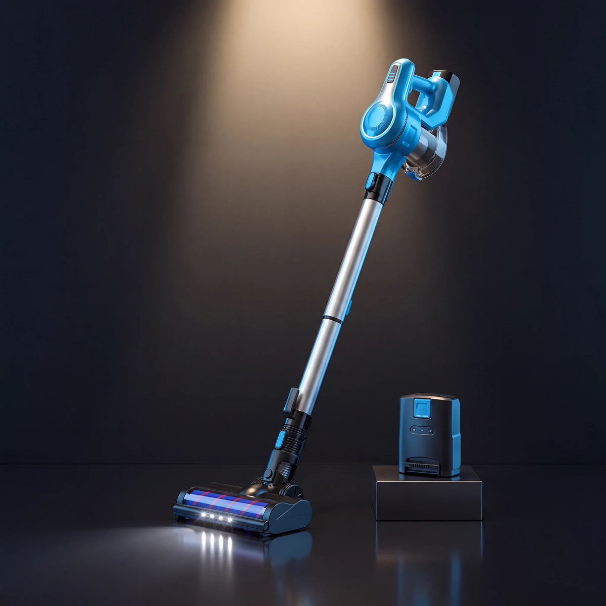Kolnar S6 cordless vacuum in blue with dual battery