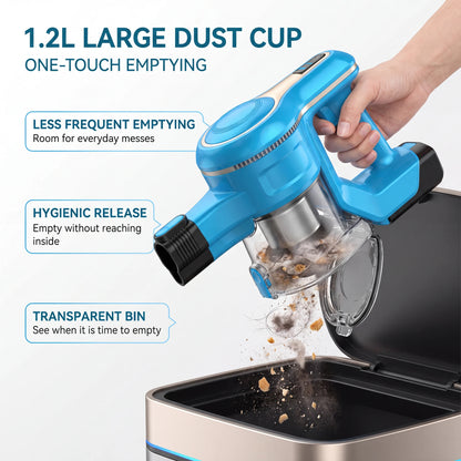 Kolnar S6 one-touch dust cup emptying