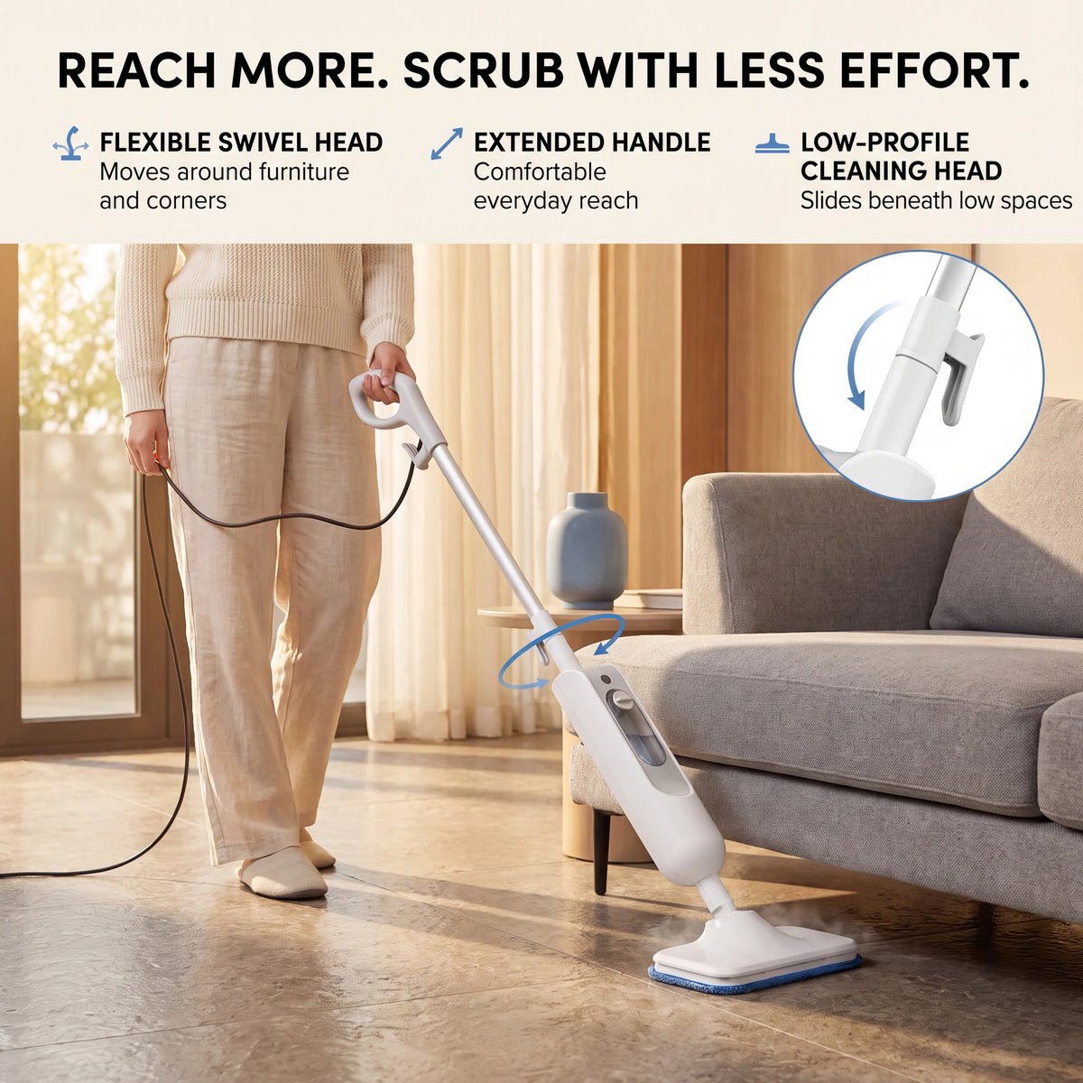 Kolnar SteamScrub 6-in-1 steam mop – photo 9