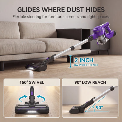 Kolnar S6 low-profile head cleaning under furniture